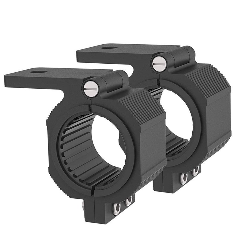 Audak 1 Pair Aluminum Mounting Bracket Kit Tube Clamp for 1.625 1.75 1.875 2 Inch Bullbar Roof Rack Roll Cage Horizontal Bar (1.6 to 2 Inch Adjustable) - Image 1